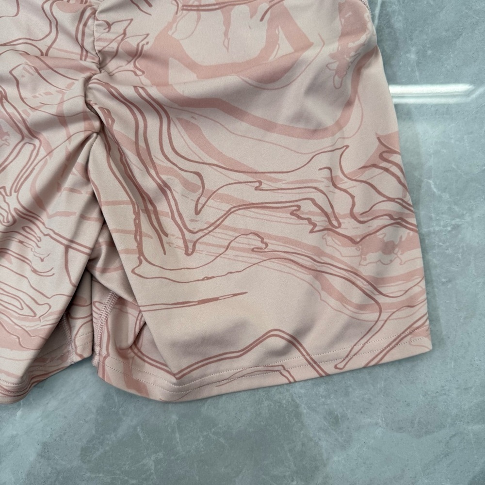 Women’s Gymshark Marbled Biker Shorts Butt Scrunch Lifting Training Size Large - Picture 7 of 14